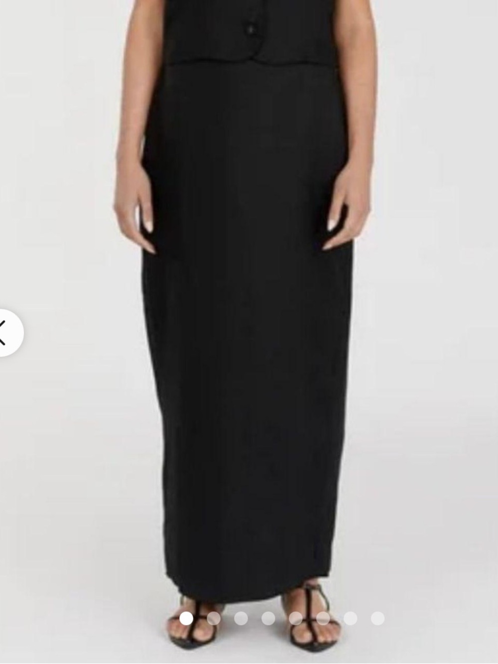 Dissh Black Linen Skirt